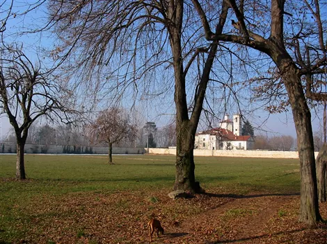 La Badia vista dal parco del Castello