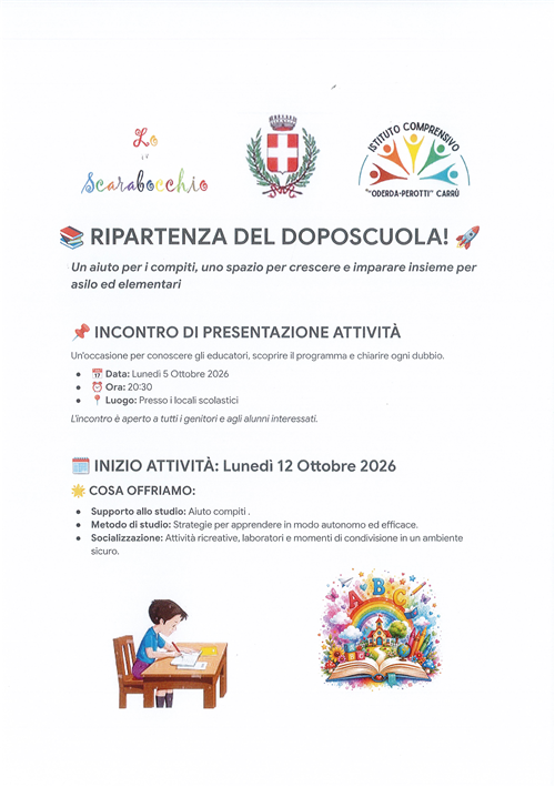 Ripartenza del Doposcuola