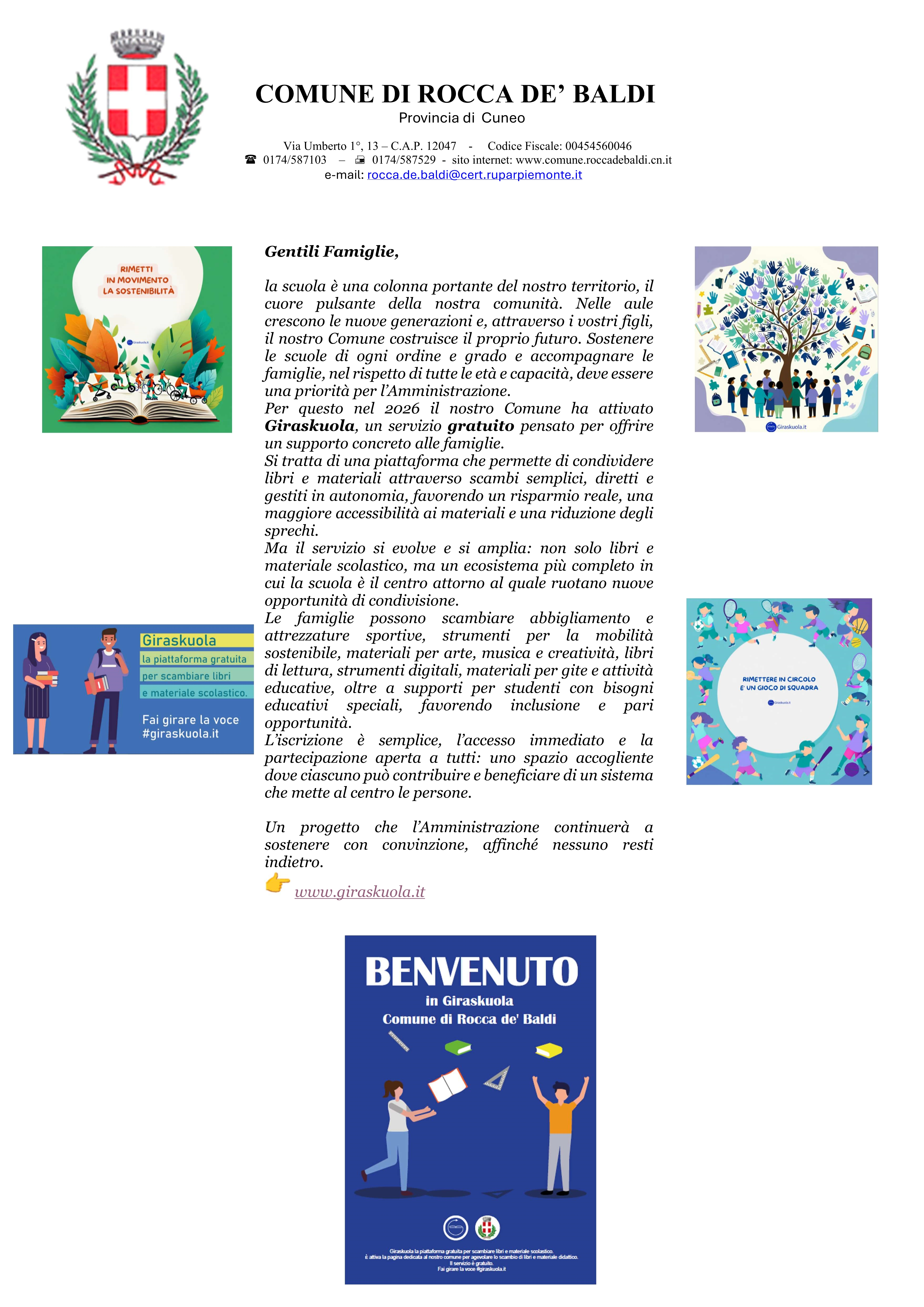 Giraskuola servizio gratuito di supporto alle famiglie
