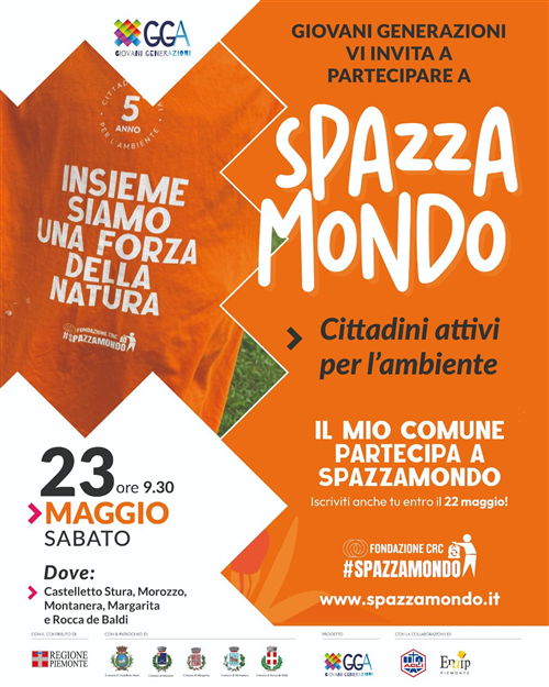 Anche Rocca de’ Baldi partecipa a “Spazzamondo”: iscrizioni fino al 21 maggio